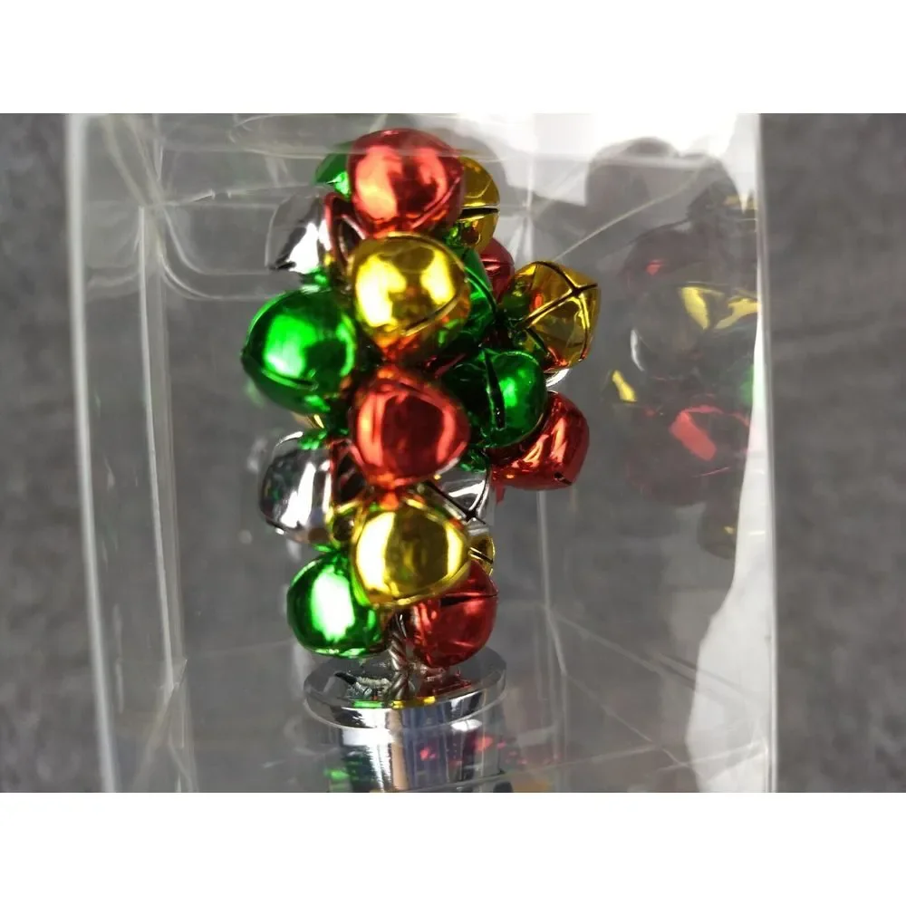 Pier‎ 1 Imports Wine Bottle Stopper Christmas Jingle Bells NEW IN BOX Set of 2